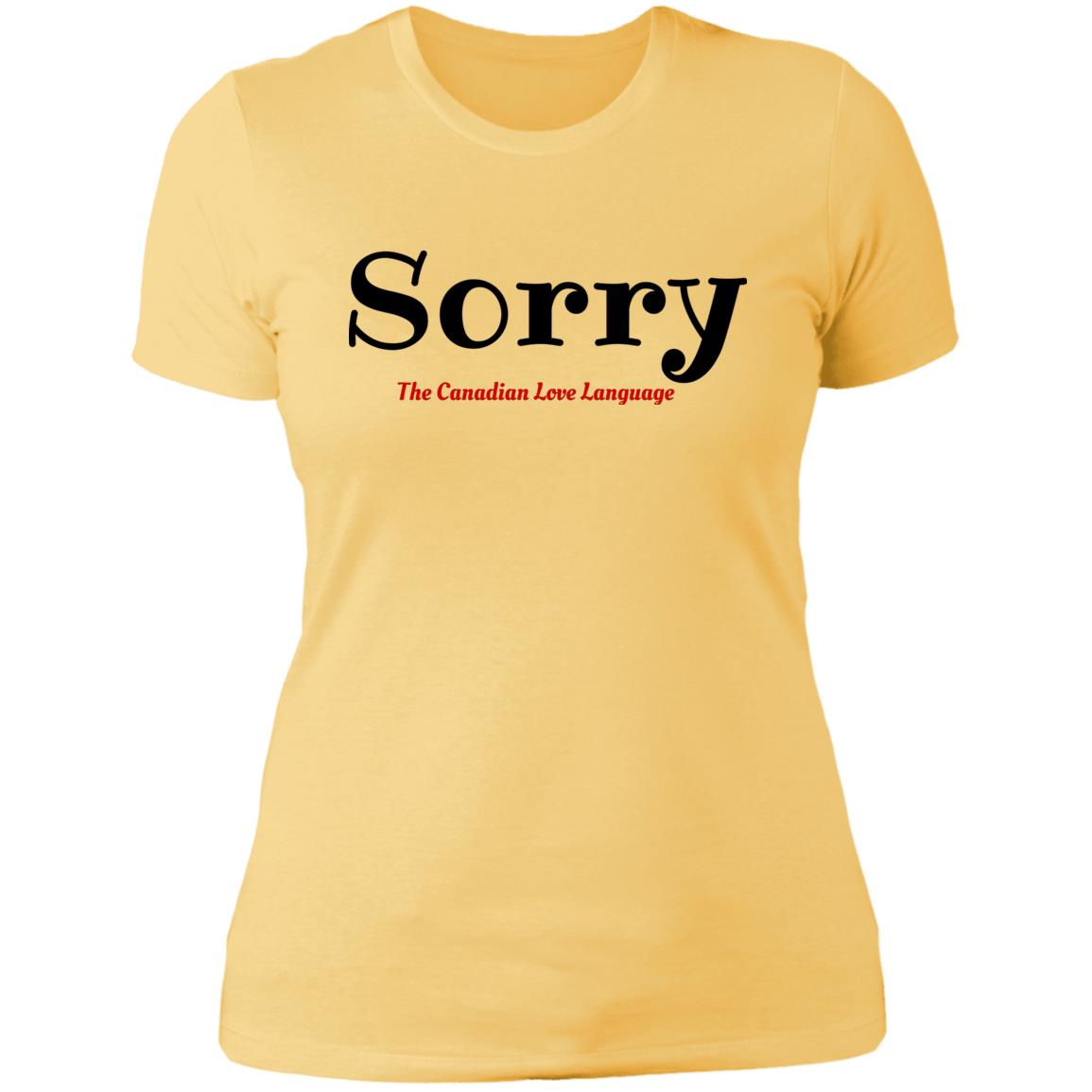 Ladies T-Shirt Sorry Love Language