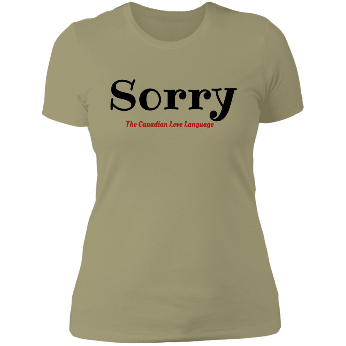 Ladies T-Shirt Sorry Love Language