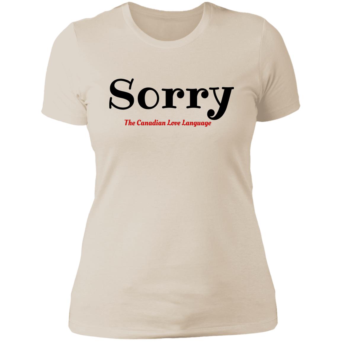 Ladies T-Shirt Sorry Love Language