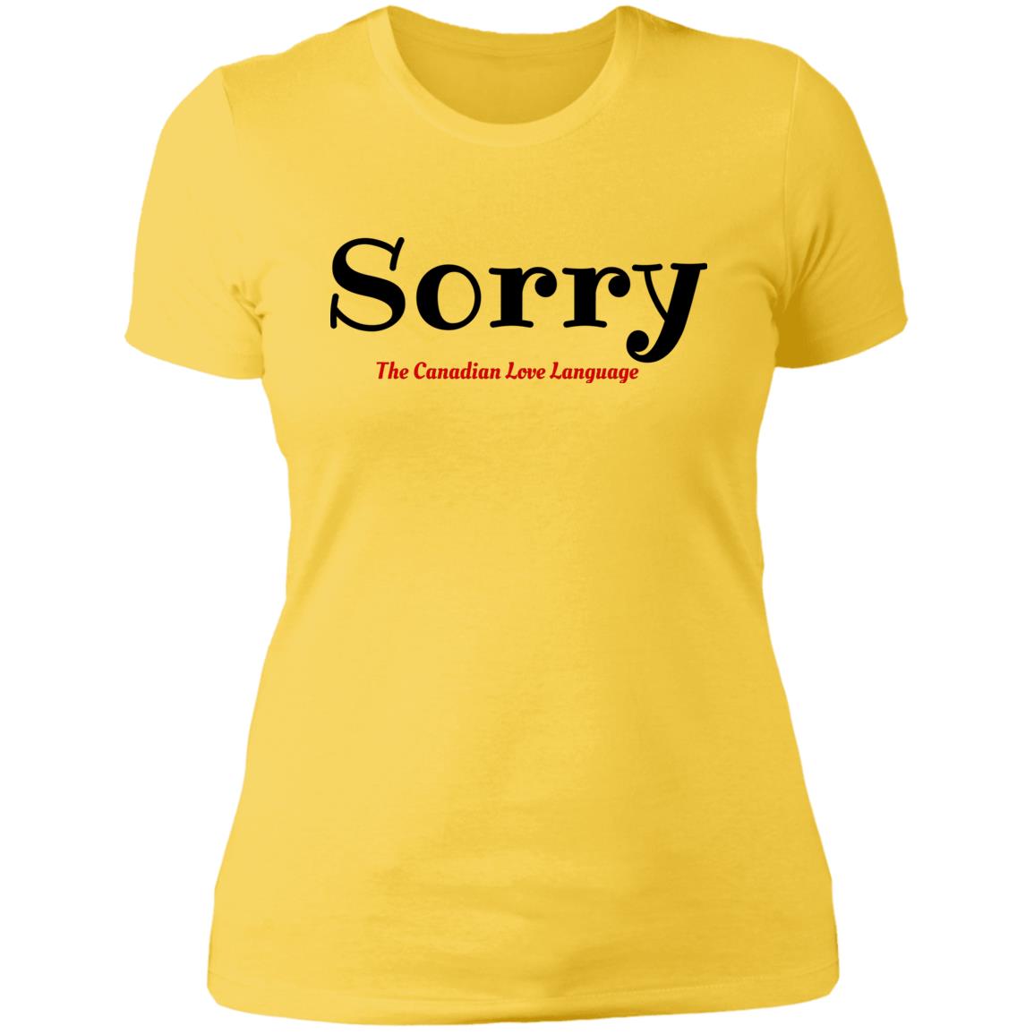 Ladies T-Shirt Sorry Love Language