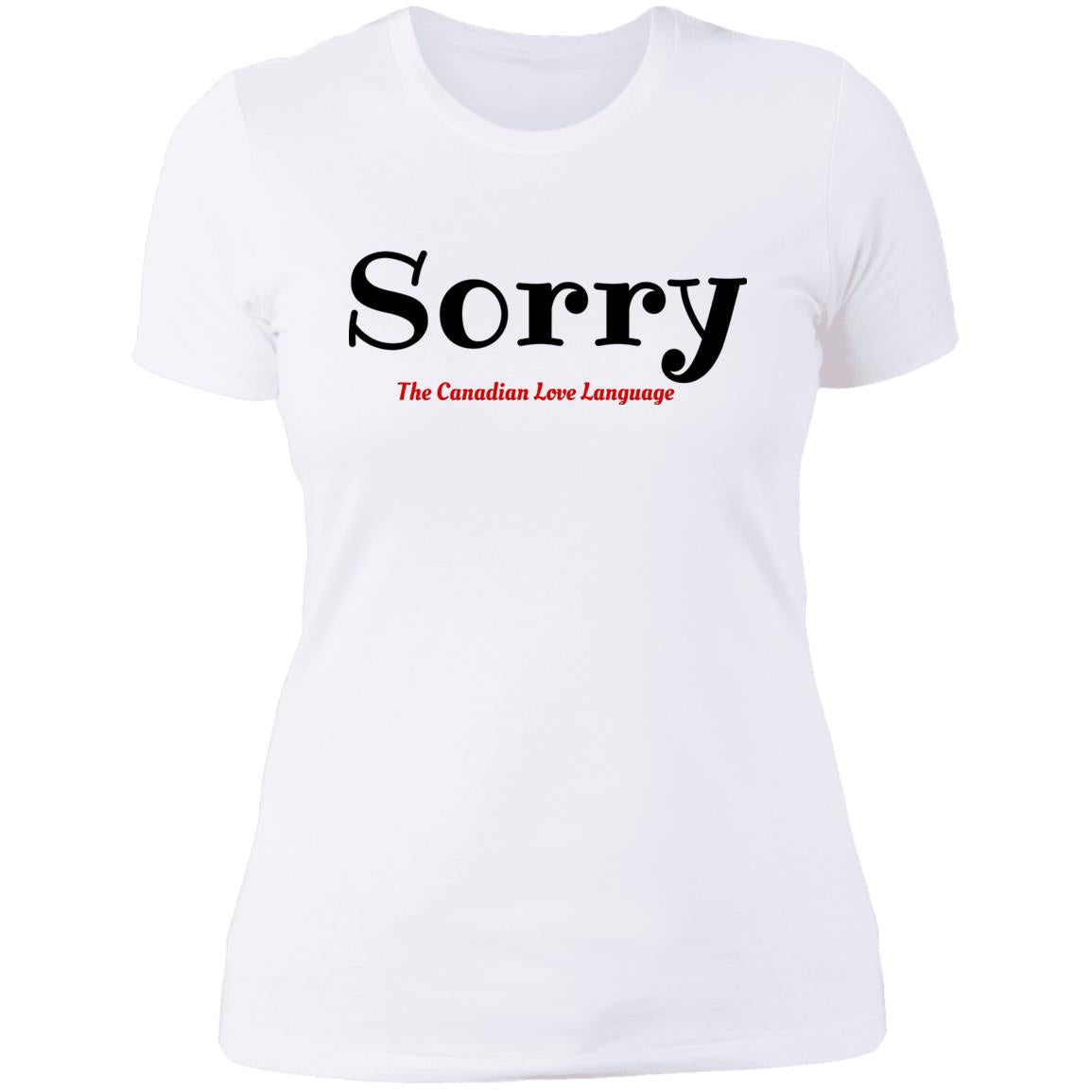 Ladies T-Shirt Sorry Love Language