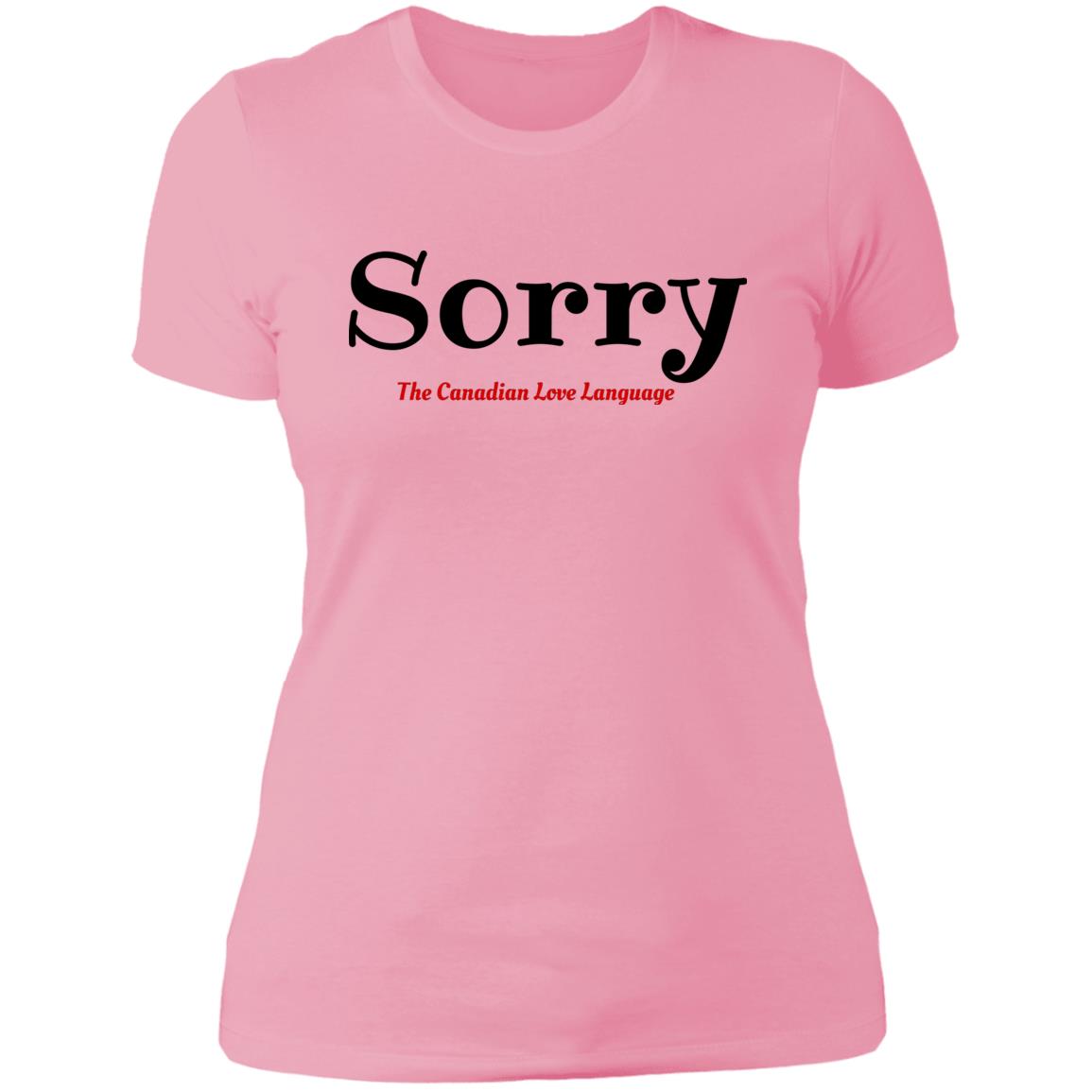 Ladies T-Shirt Sorry Love Language