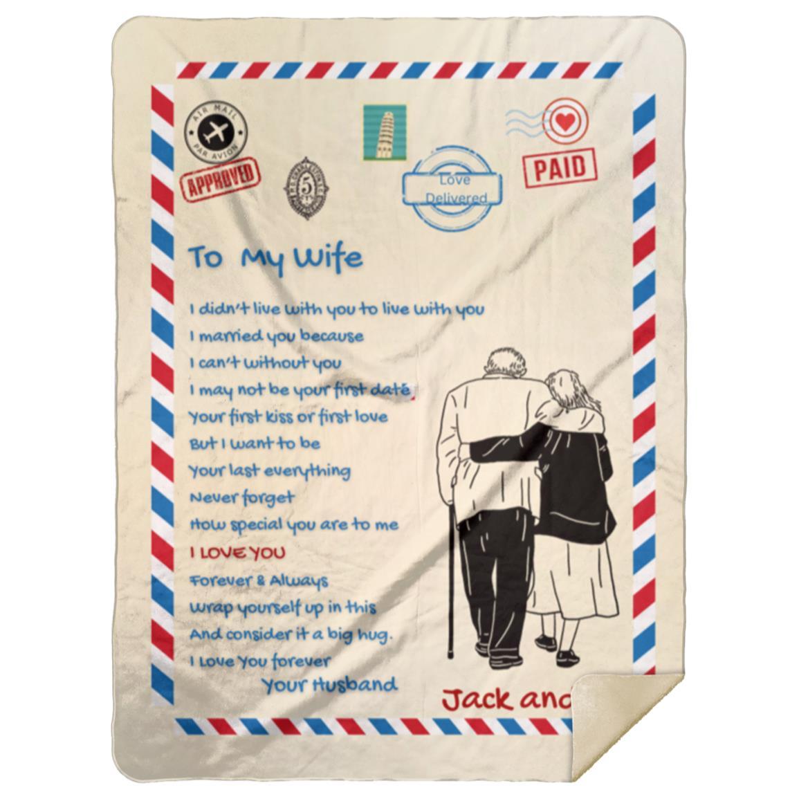 Sherpa Blanket - Love Delivered 60x80