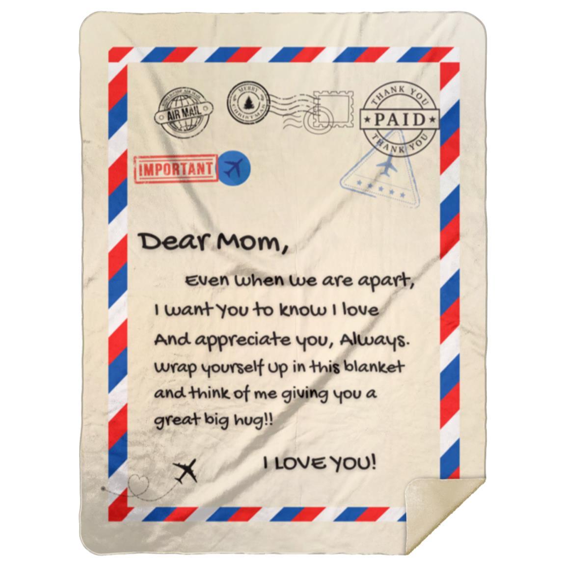 Sherpa Dear Mom Travel Blanket 60x80