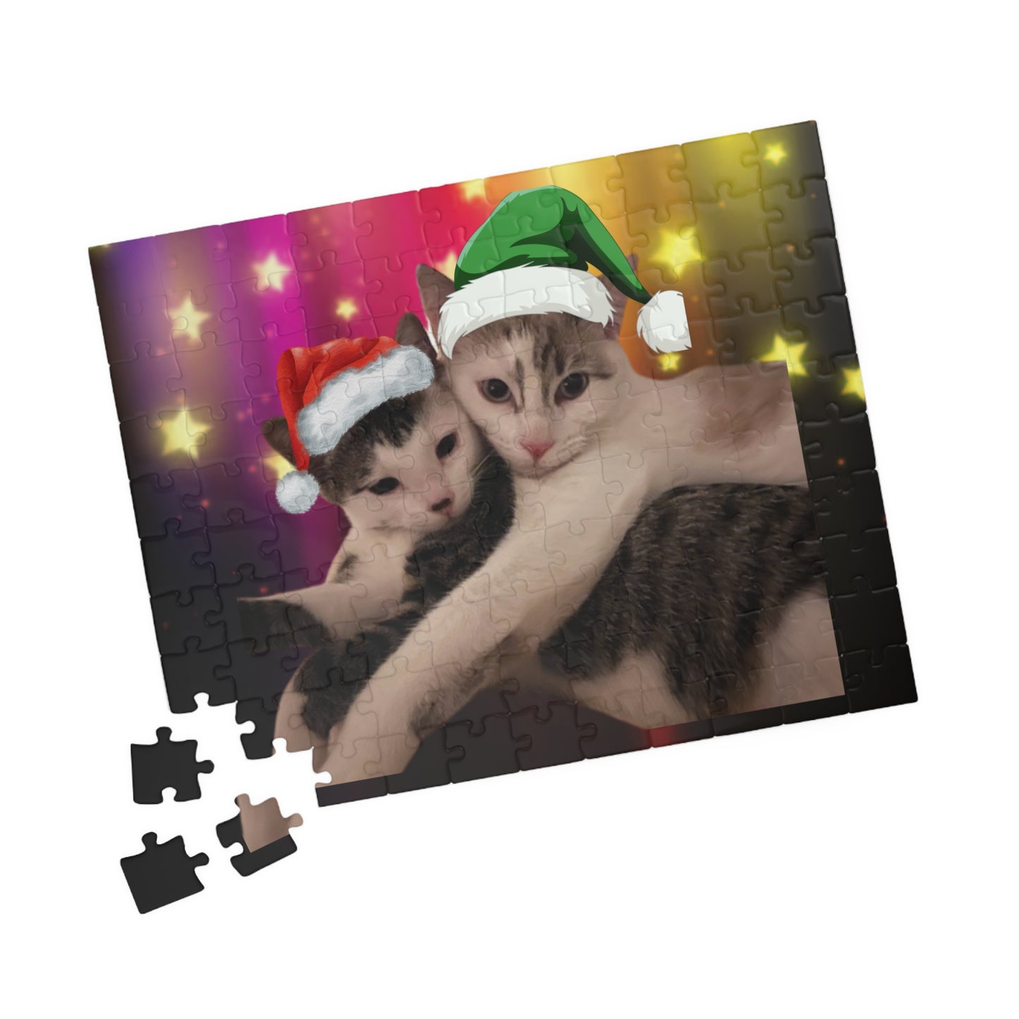 Christmas Kittens Jigsaw Puzzle — Festive Cat Puzzle (110 pcs)