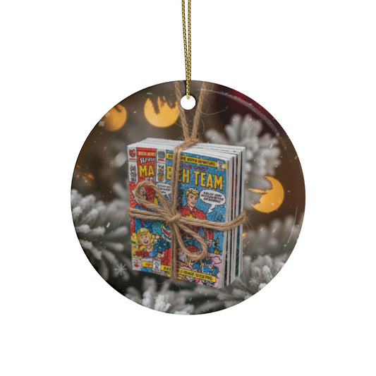 On the Eighth Day of Christmas - Eight Comic Books - Bob and Doug Christmast Ornaments