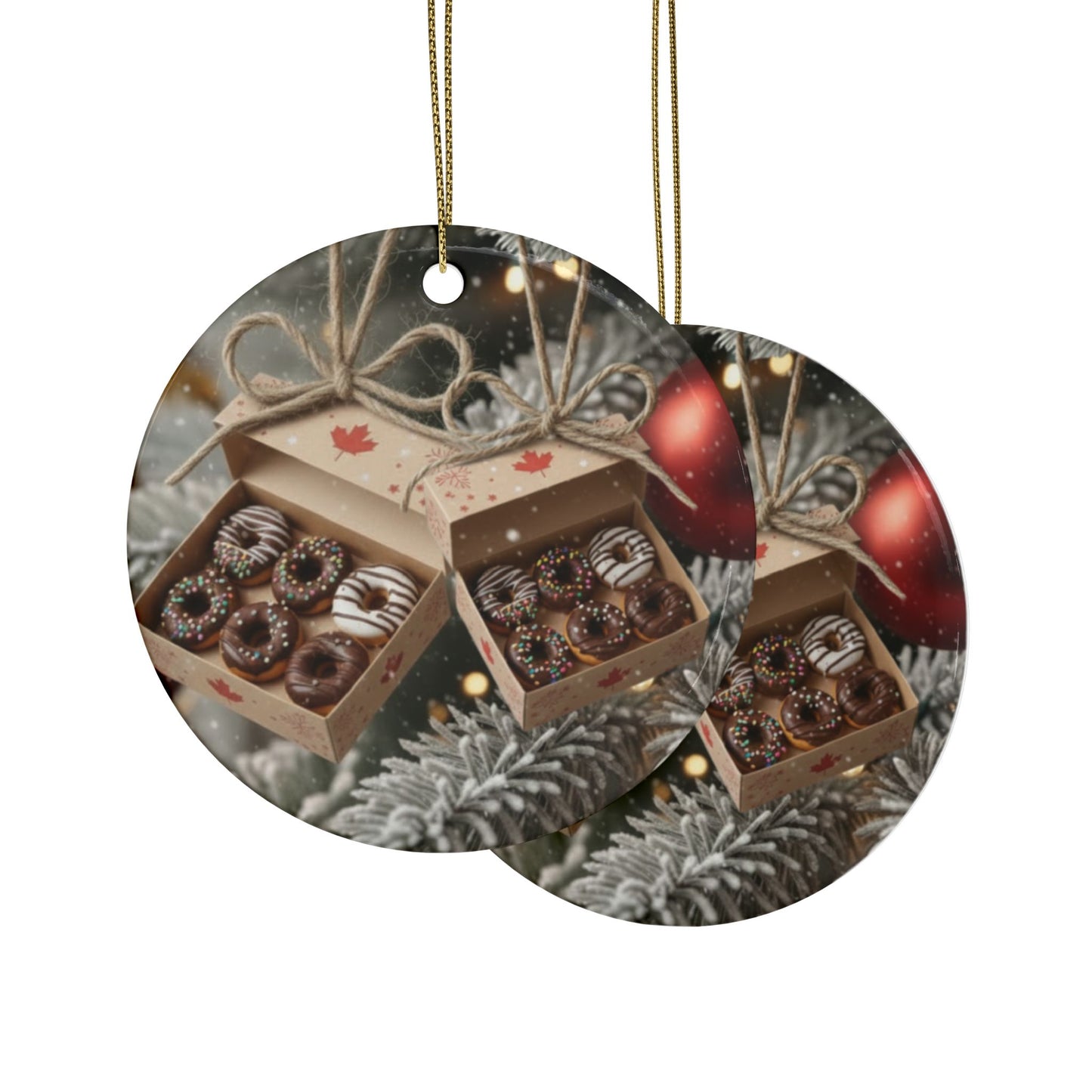 On the Twelfth Day of Christmas - A Dozen Donughts - Bob and Doug Festive Ornaments