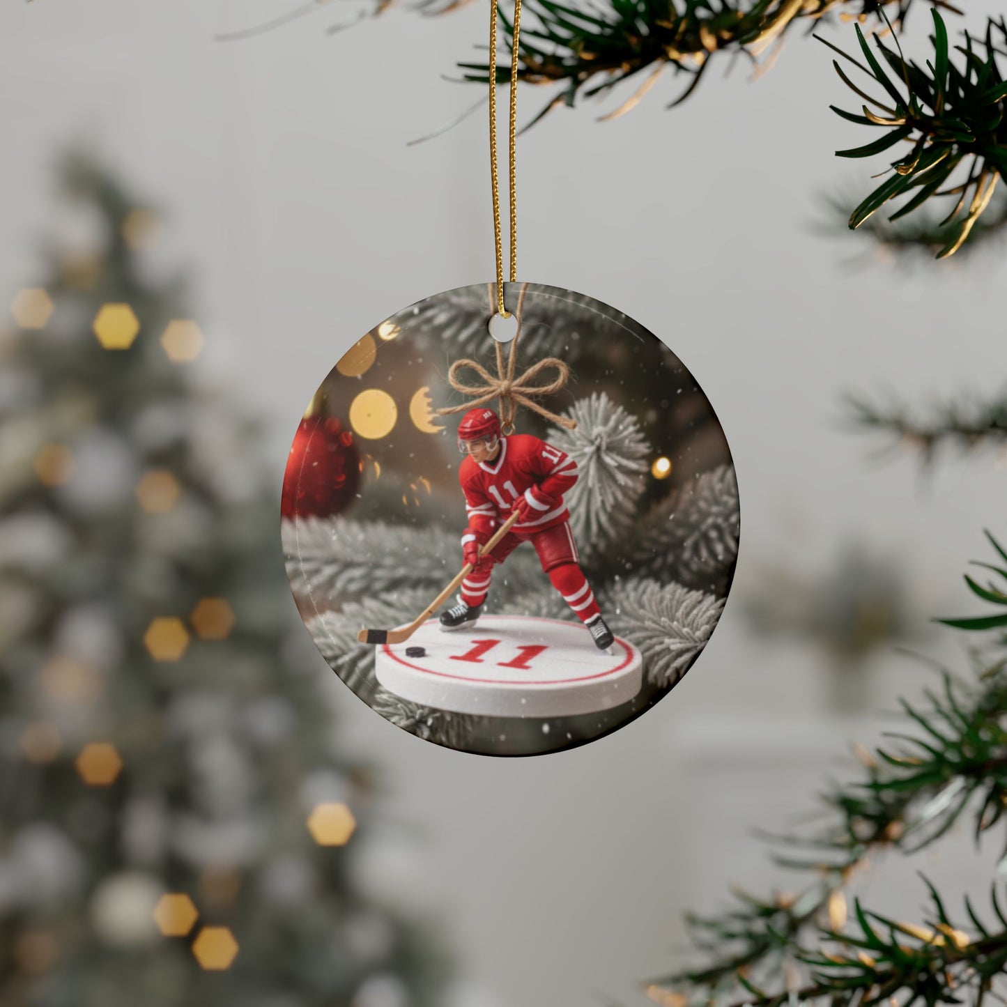 In the Eleventh Day of Christmas - 11 Hockey Players - Bob and Doug Festive Ornaments