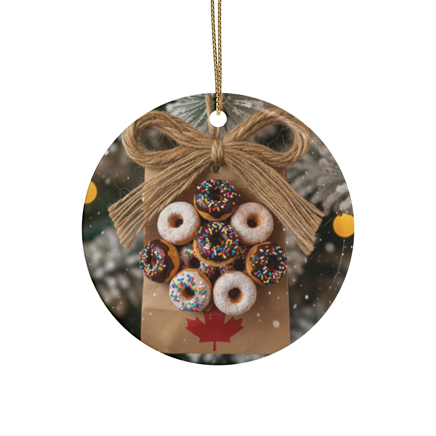 On the Tenth Day of Christmas - 10 Donughts - Bob and Doug Festive Ornaments