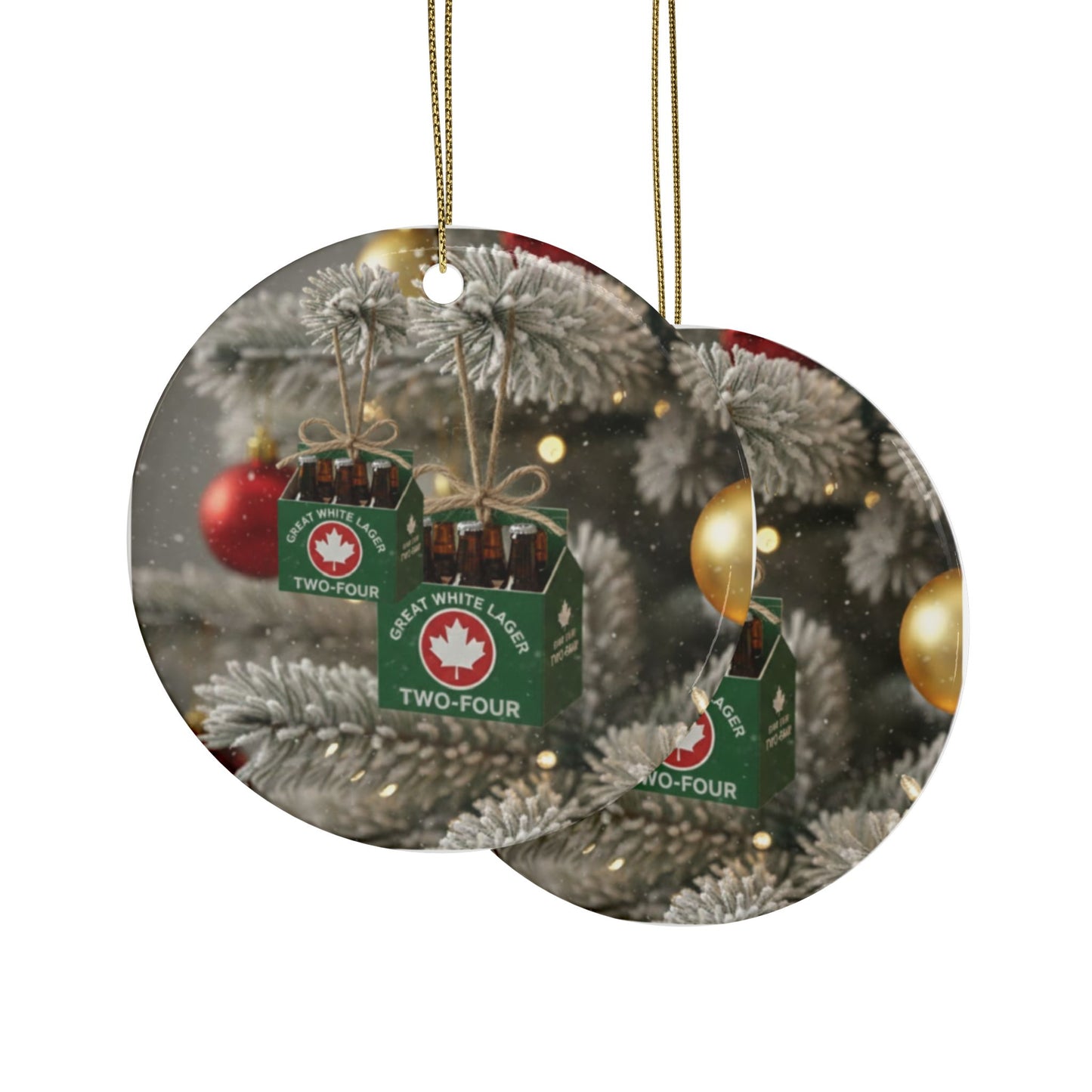On the Sixth Day of Christmas - Six Pack of Two Fours - Bob and Doug  Christmas Ornaments
