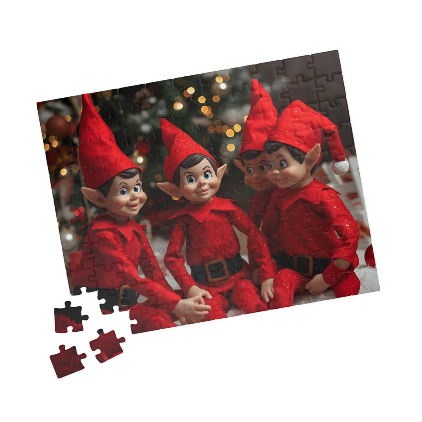 Christmas Elves Jigsaw Puzzle — Festive Holiday Puzzle (110 pieces)