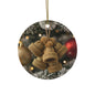 On the Fifth Day of Christmas - Five Golden Touques!!  Bob and Doug Ceramic Ornaments