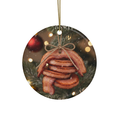 On the Fourth Day of Christmas - 4 Pounds of Back-bacon - Bob and Doug Festive Ornaments
