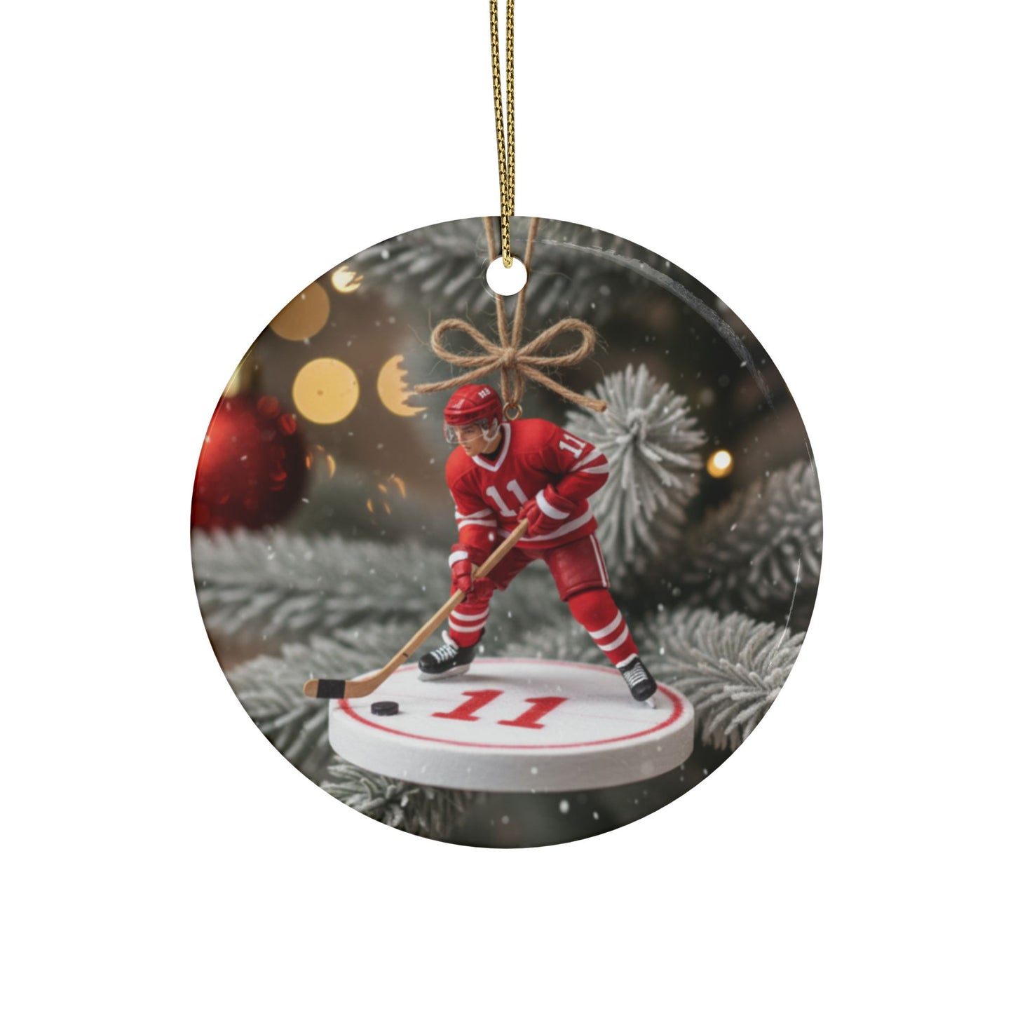 In the Eleventh Day of Christmas - 11 Hockey Players - Bob and Doug Festive Ornaments