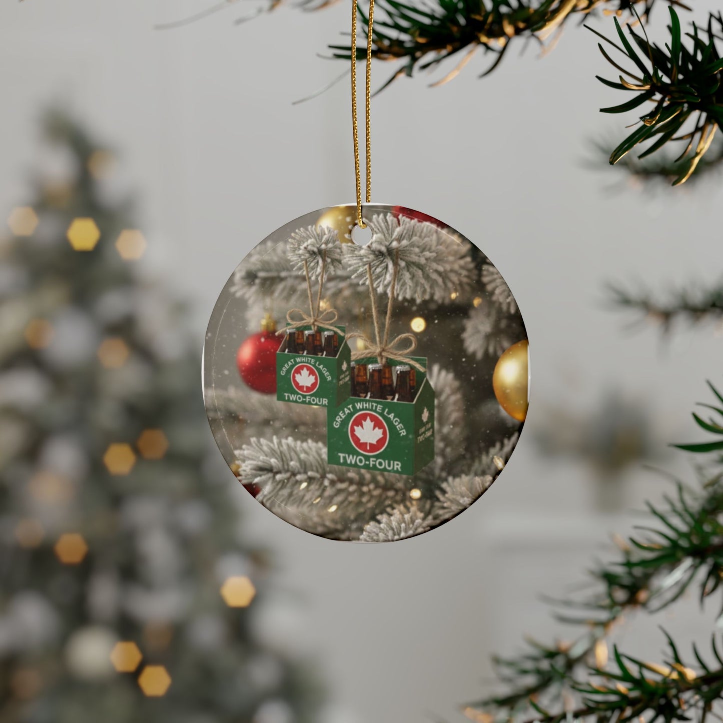 On the Sixth Day of Christmas - Six Pack of Two Fours - Bob and Doug  Christmas Ornaments