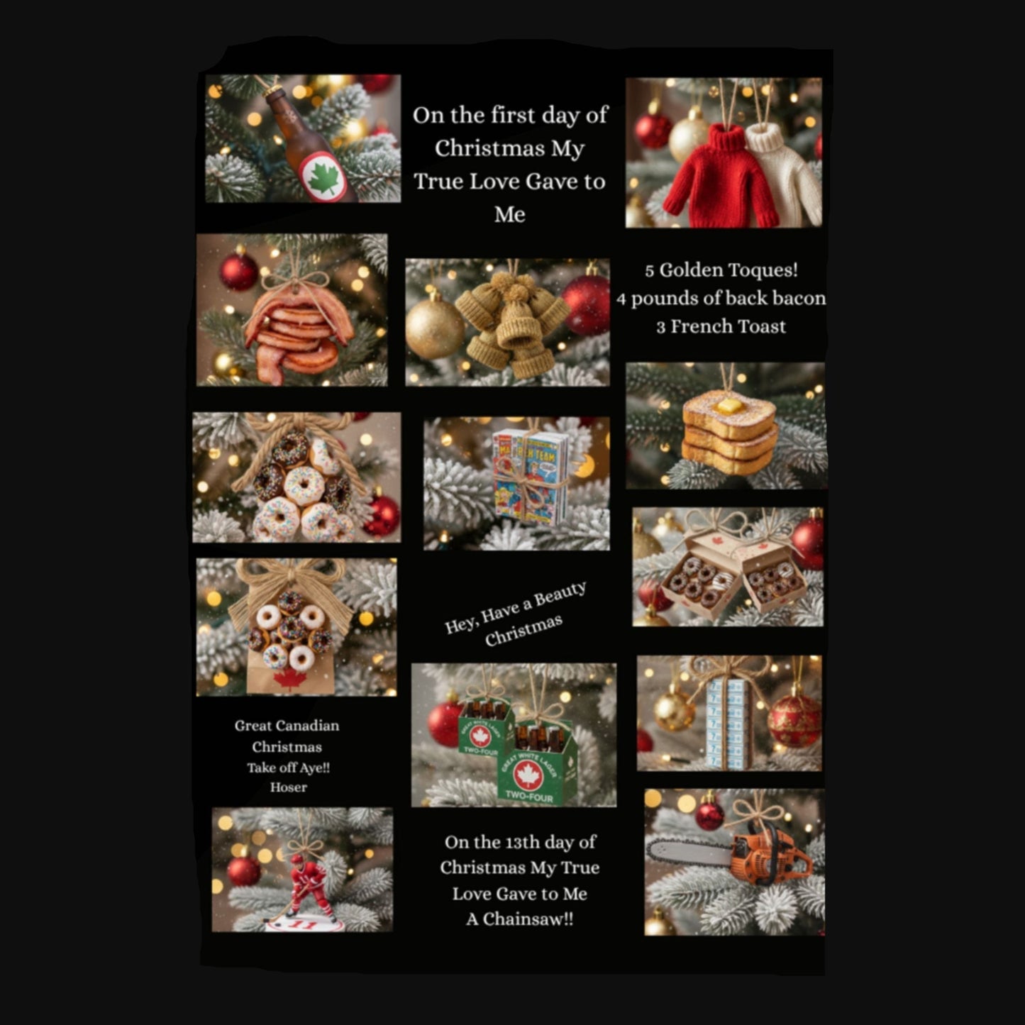 Bob and Doug - The 13 Days of Canadian Christmas Blanket