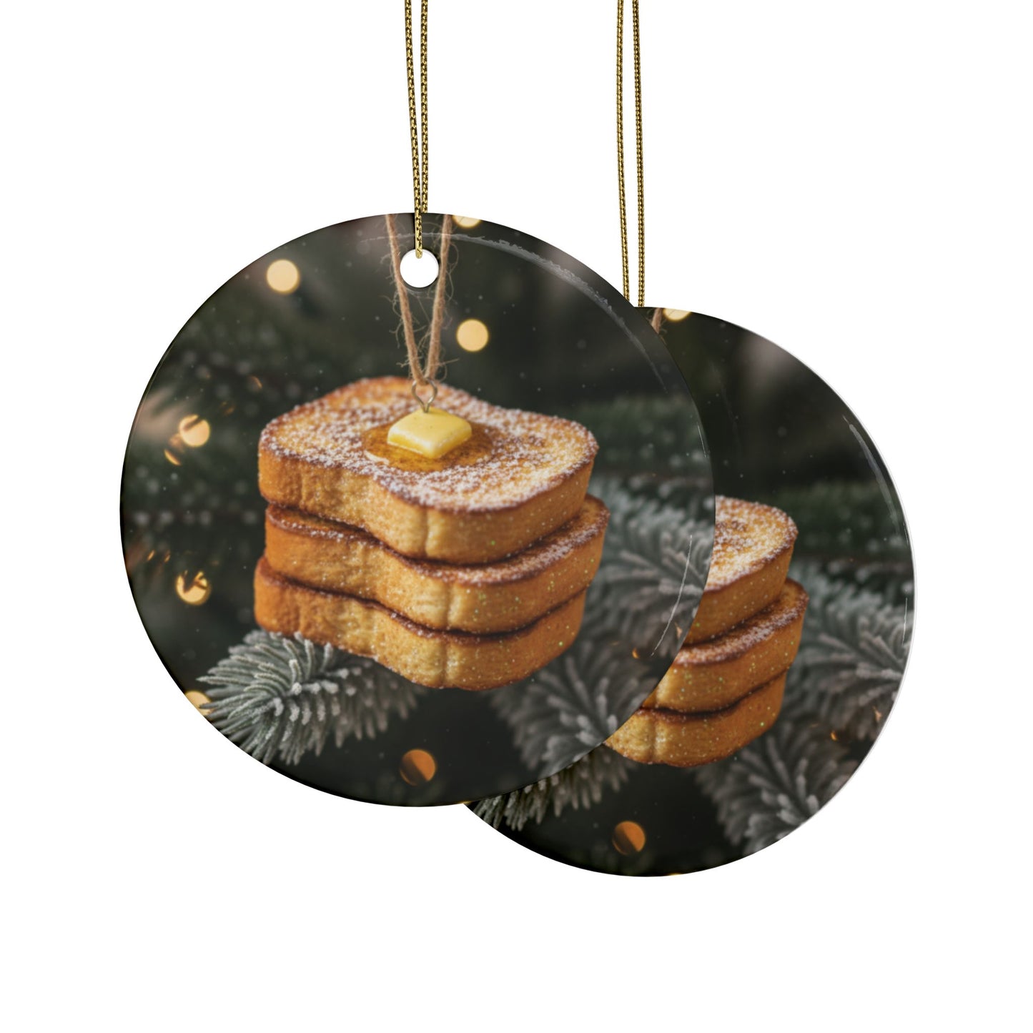 On the 3rd Day of Christmas - 3 French Toast - Bob and Doug Festive Ornaments