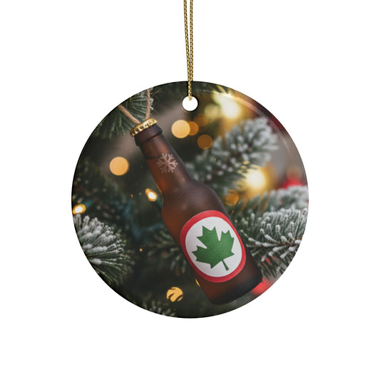 On the First Day of Christmas - A Beer in a Tree!! Bob and Doug Festive Ceramic Ornament