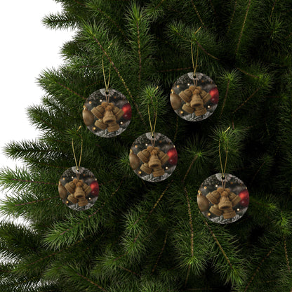 On the Fifth Day of Christmas - Five Golden Touques!!  Bob and Doug Ceramic Ornaments