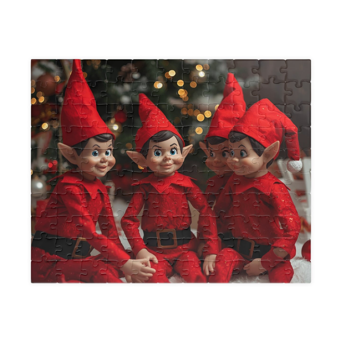 Christmas Elves Jigsaw Puzzle — Festive Holiday Puzzle (110 pieces)