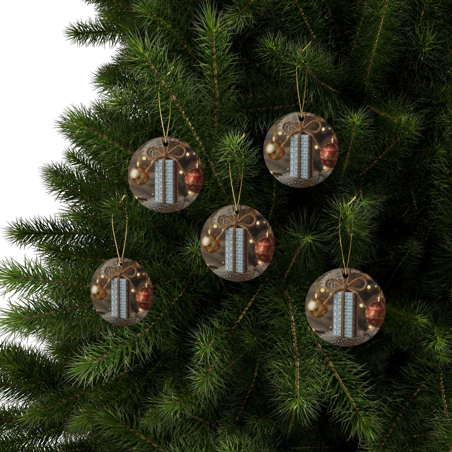 On the 7th Day of Christmas - 7 Packs of Smokes (not for puffing) Bob and Doug Festive Ornaments
