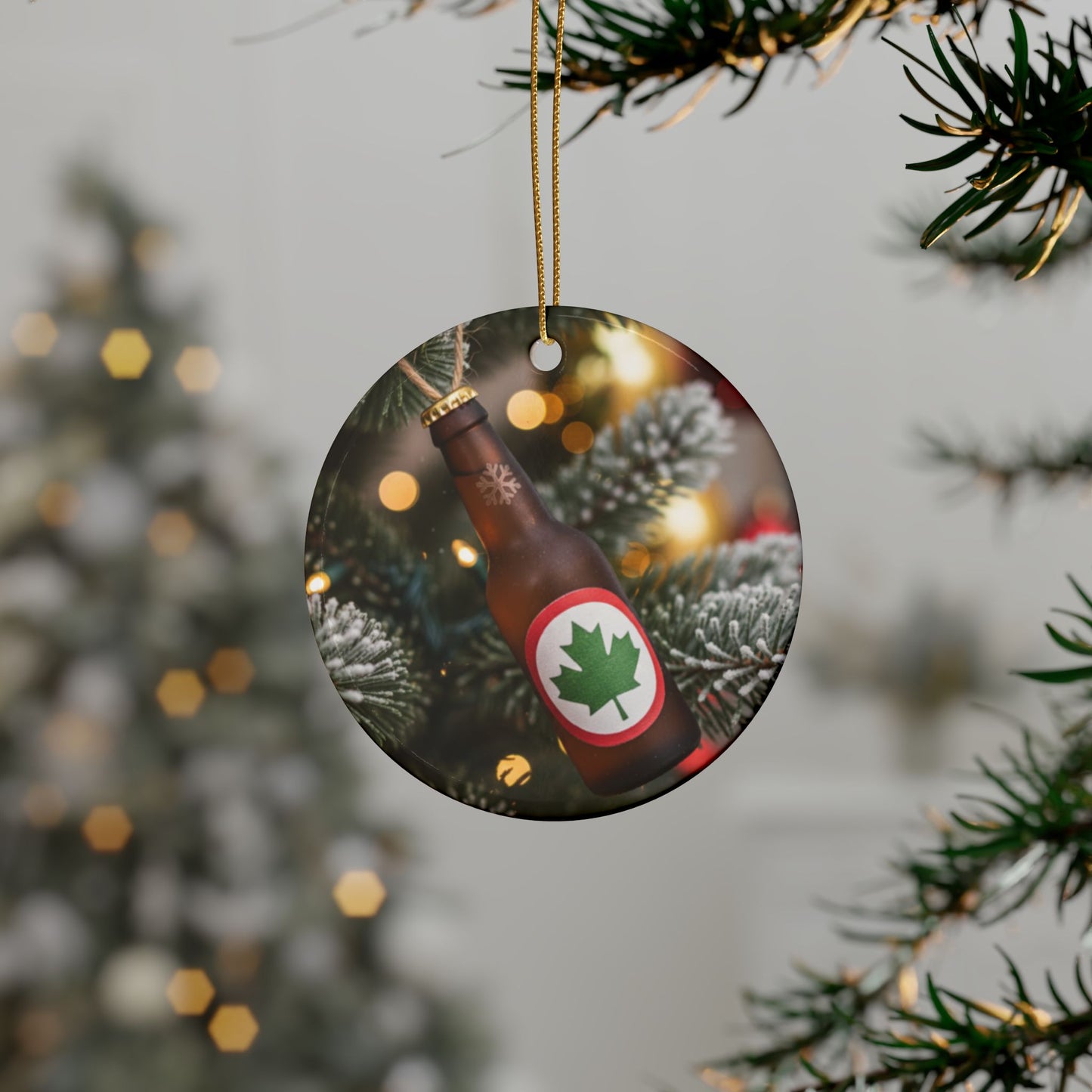 On the First Day of Christmas - A Beer in a Tree!! Bob and Doug Festive Ceramic Ornament