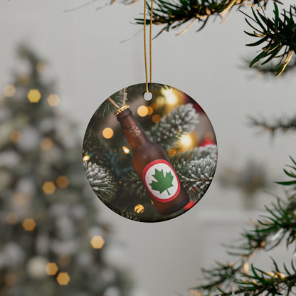 On the First Day of Christmas - A Beer in a Tree!! Bob and Doug Festive Ceramic Ornament