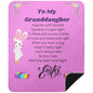 Granddaughter Easter Black Sherpa Blanket 50x60