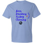 Mens Blue Hockey Dog Dad Lightweight T-Shirt