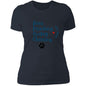 Ladies' T-Shirt - Hockey Cheering Dog Mom