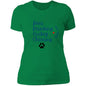 Ladies' T-Shirt - Hockey Cheering Dog Mom