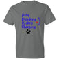 Mens Blue Hockey Dog Dad Lightweight T-Shirt