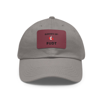 Elbows Up Leather Patch (Rectangle) Hat