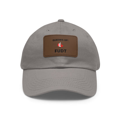 Elbows Up Leather Patch (Rectangle) Hat