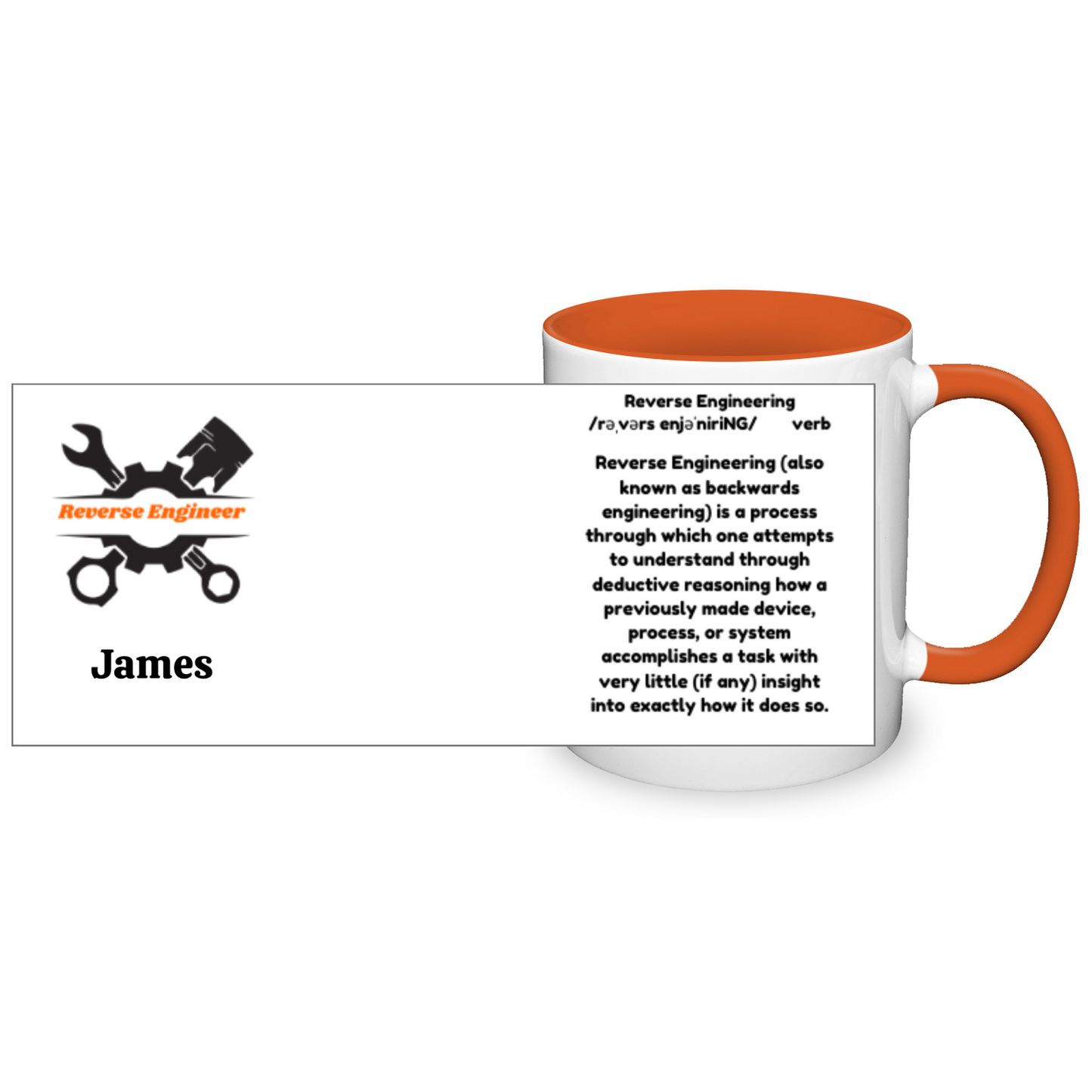 Mug for the Reverse Engineer Personalized 11oz