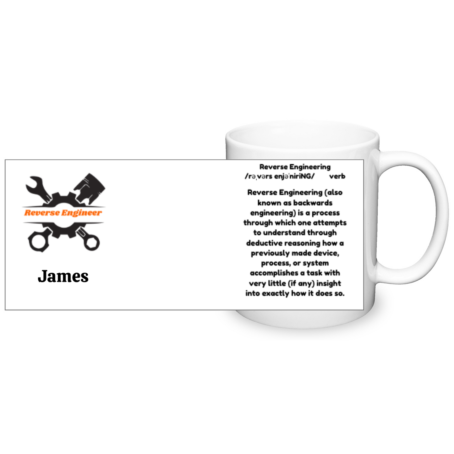 Mug for the Reverse Engineer Personalized 11oz
