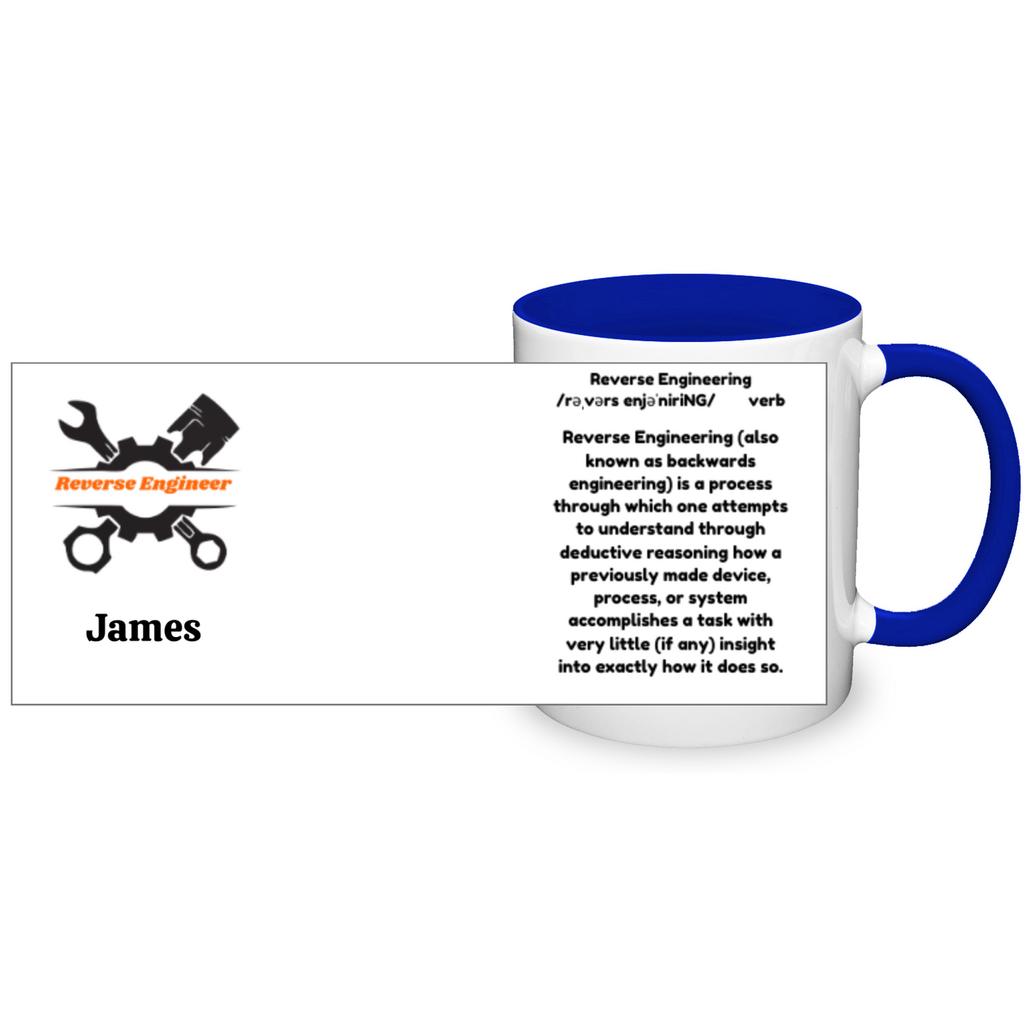 Mug for the Reverse Engineer Personalized 11oz