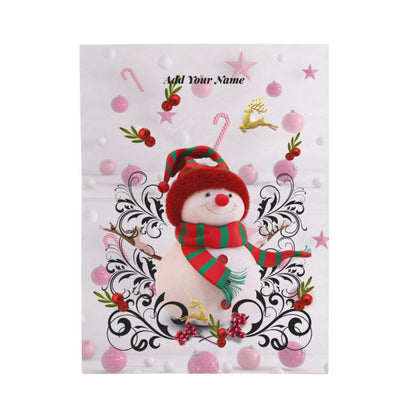 Plush Snowman Velveteen Blanket - Personalized