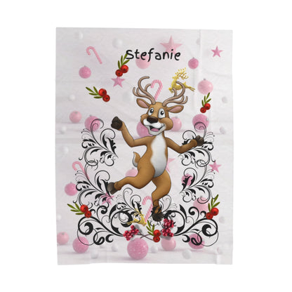 Plush Velveteen Reindeer Blanket